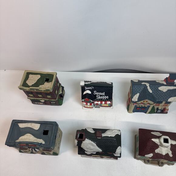 Vintage 1995 Collection Christmas Village (Lot Of 6) 6” Winter Snow Village - Picture 10 of 16